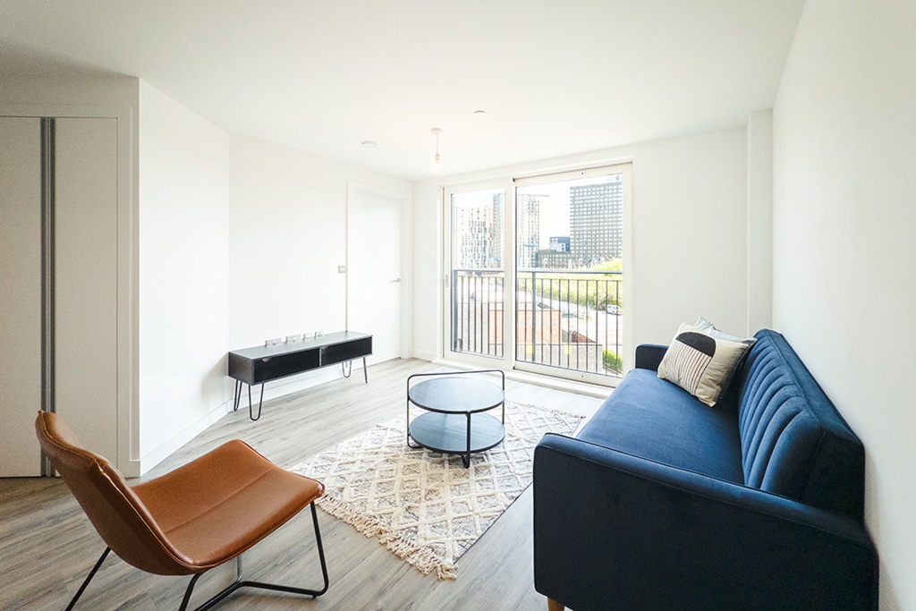 Living room at Middlewood Locks, Salford